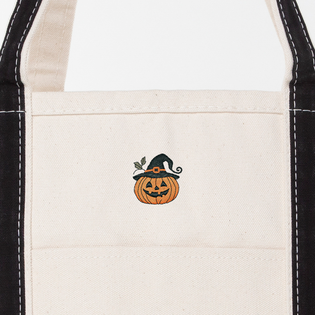 Black Large Classic Tote - Pumpkin