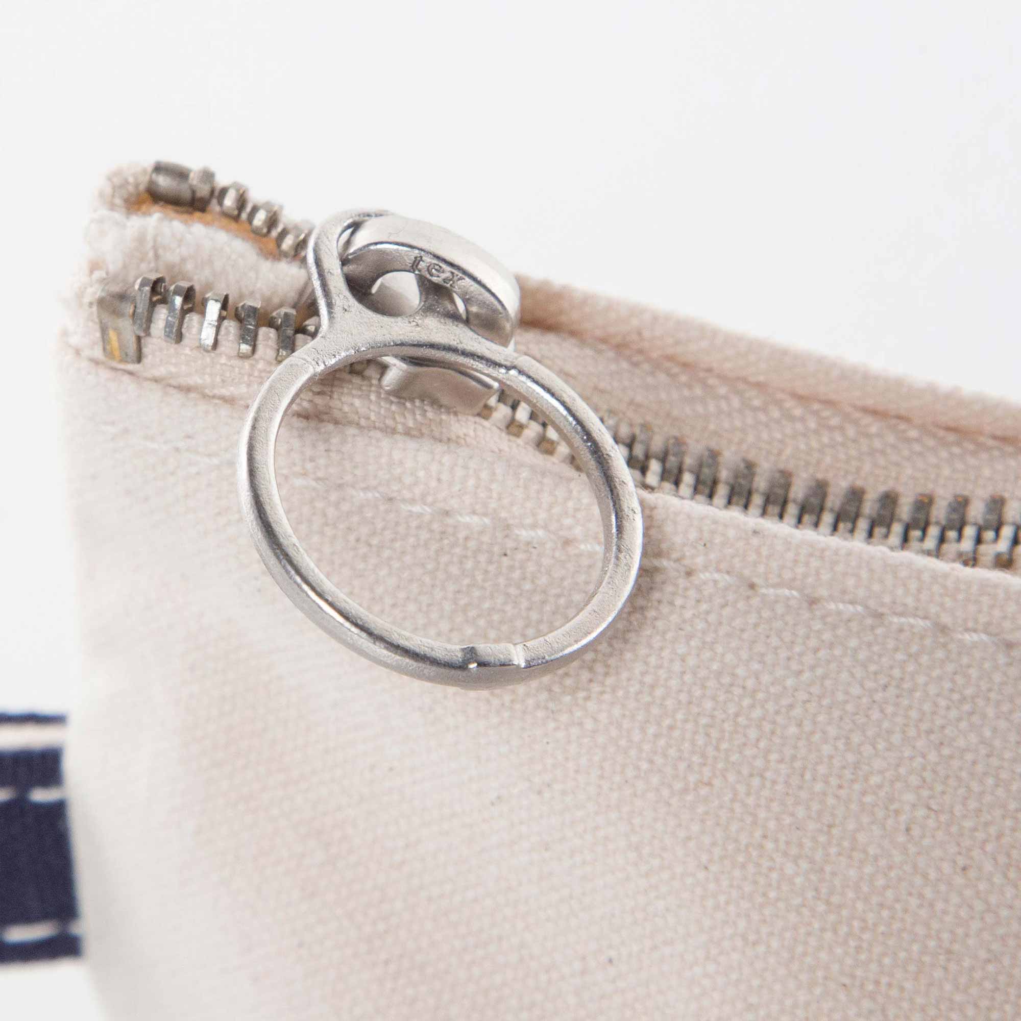 Metal loop zipper pull
