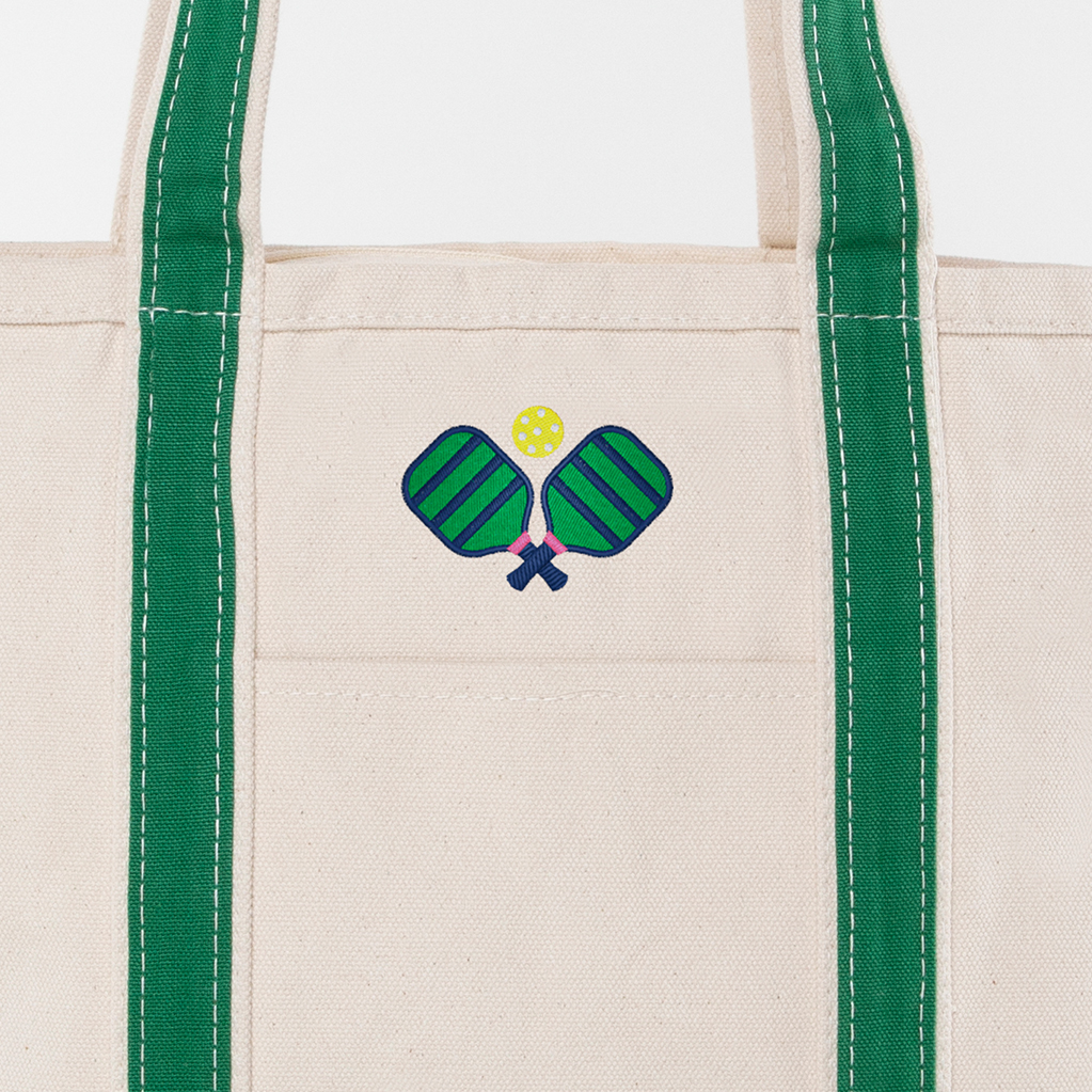 Emerald Medium Classic Tote - Pickleball