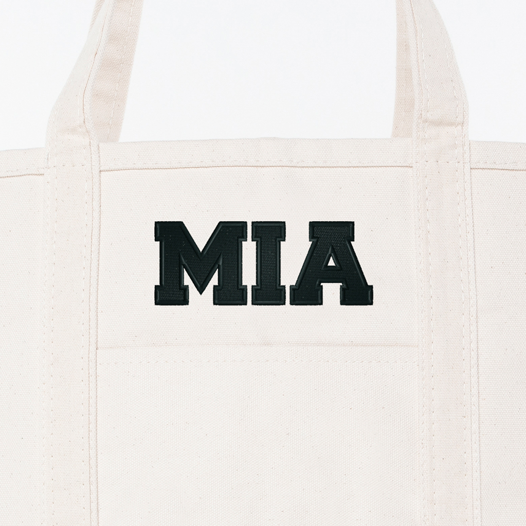 Natural Large Classic Tote - MIA