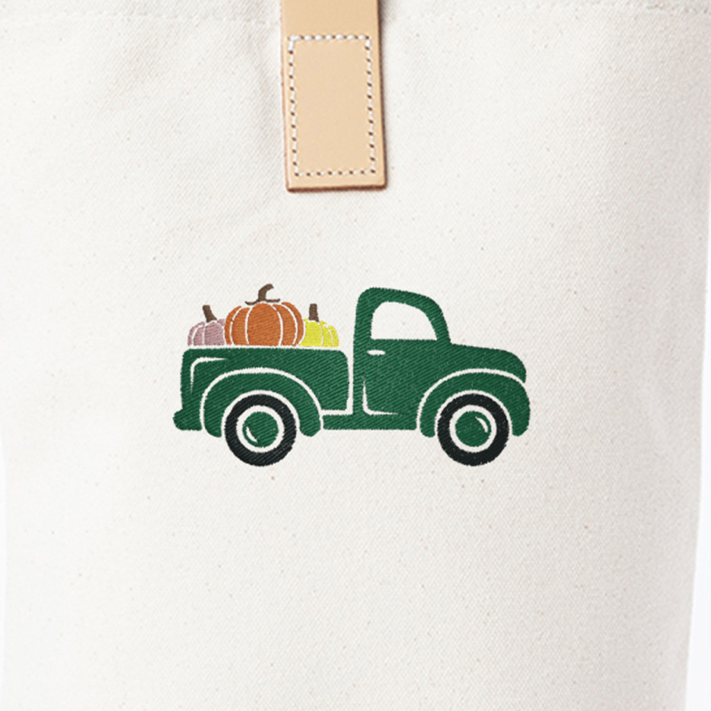 Leather-Grip Wine Carrier for Two Bottles - Fall Truck