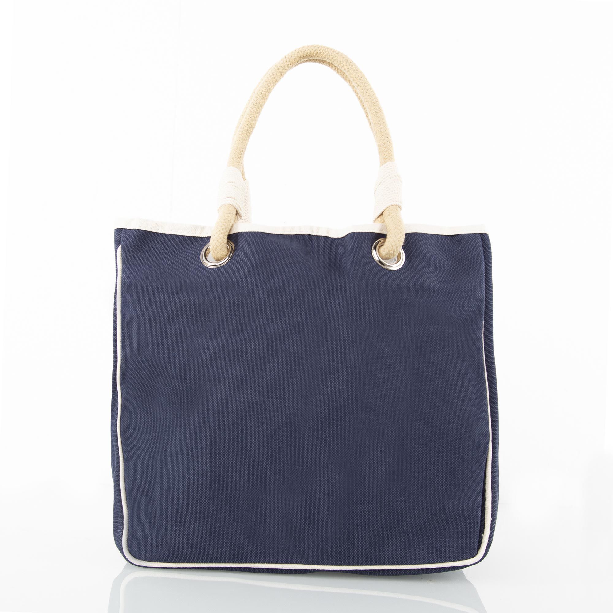 Canvas Rope Totes in Navy, Black, Green | CB Station