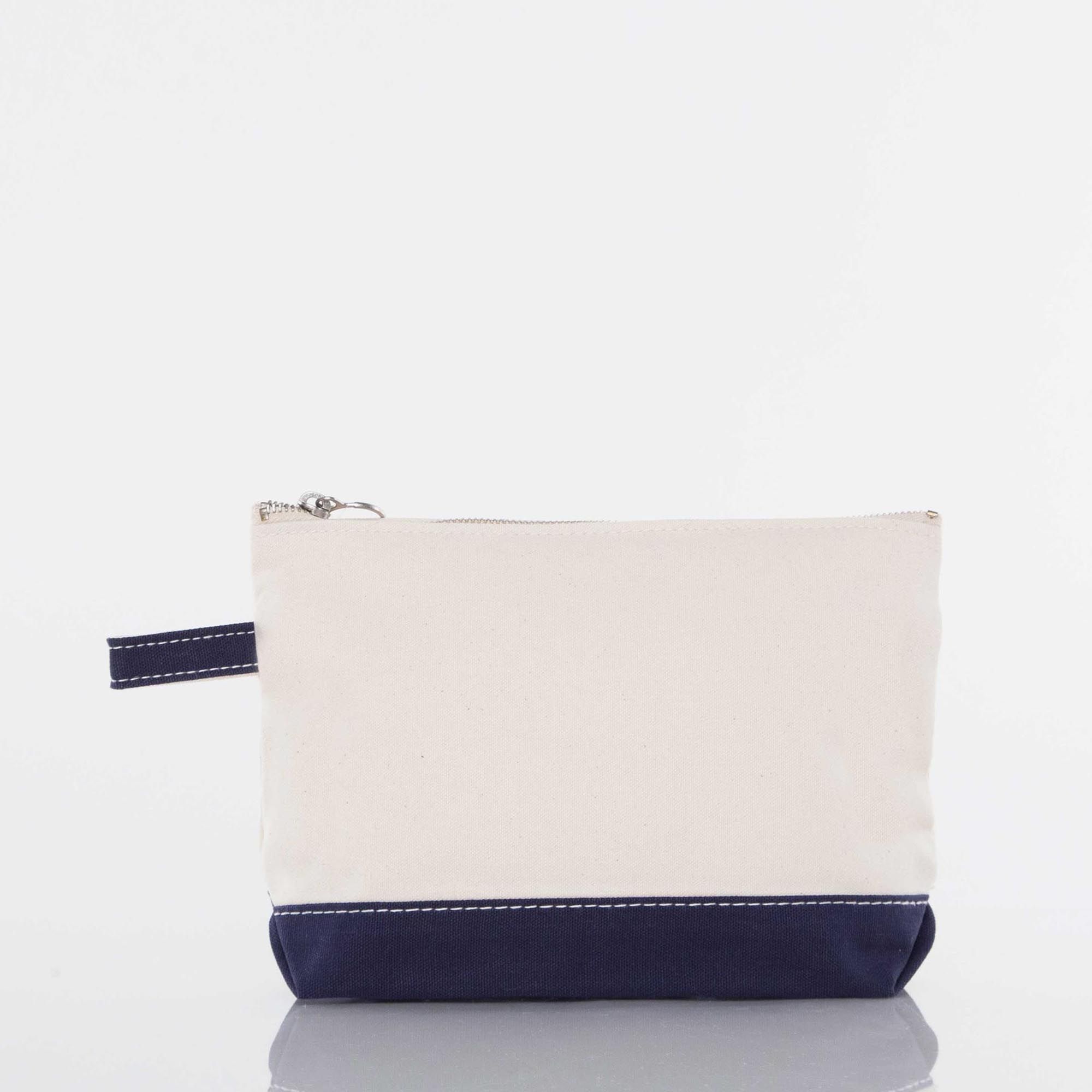 Canvas Makeup Bags in Navy, Black, Gray CB Station