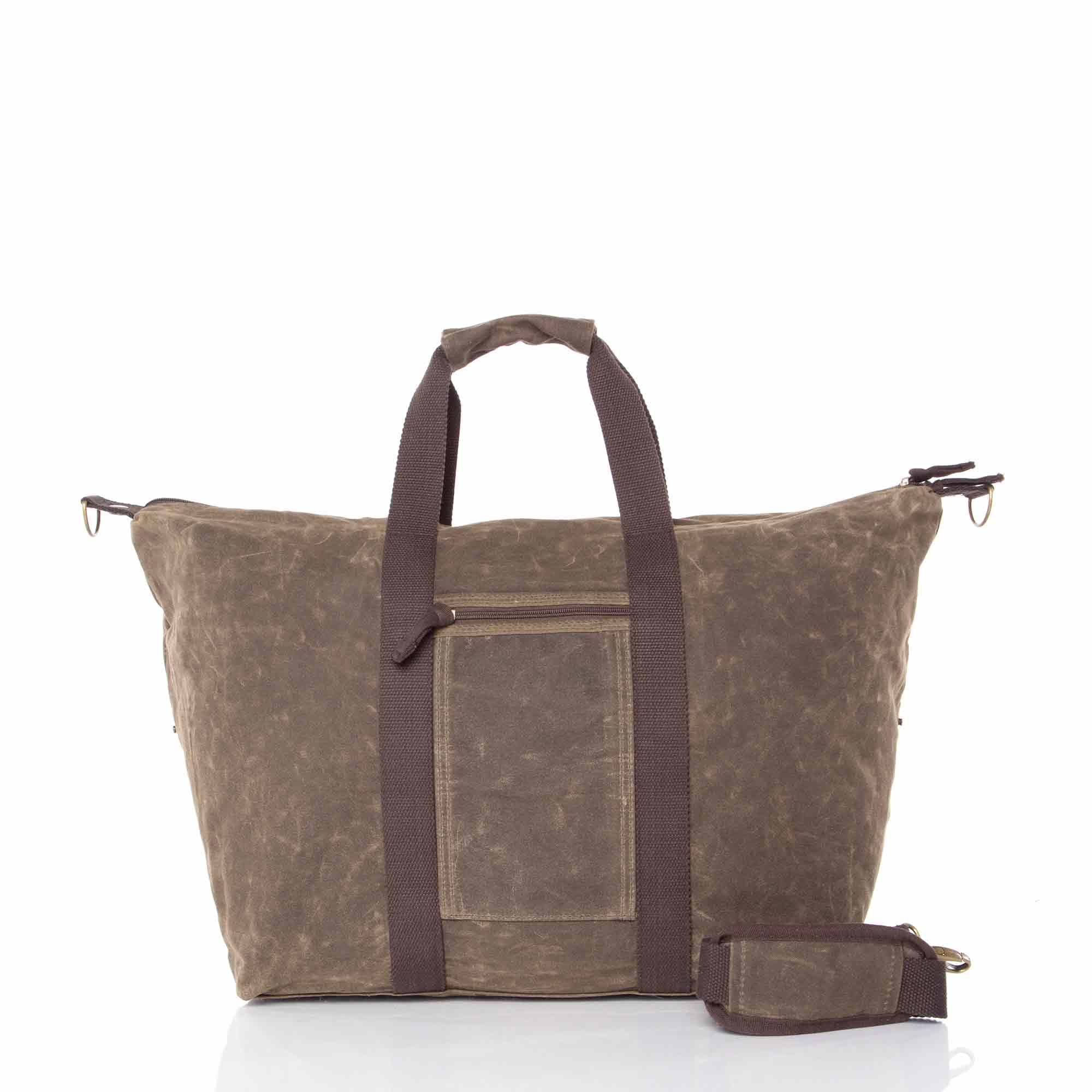 アランパパ Voyager Canvas Weekender in Olive, Khaki | CB Station