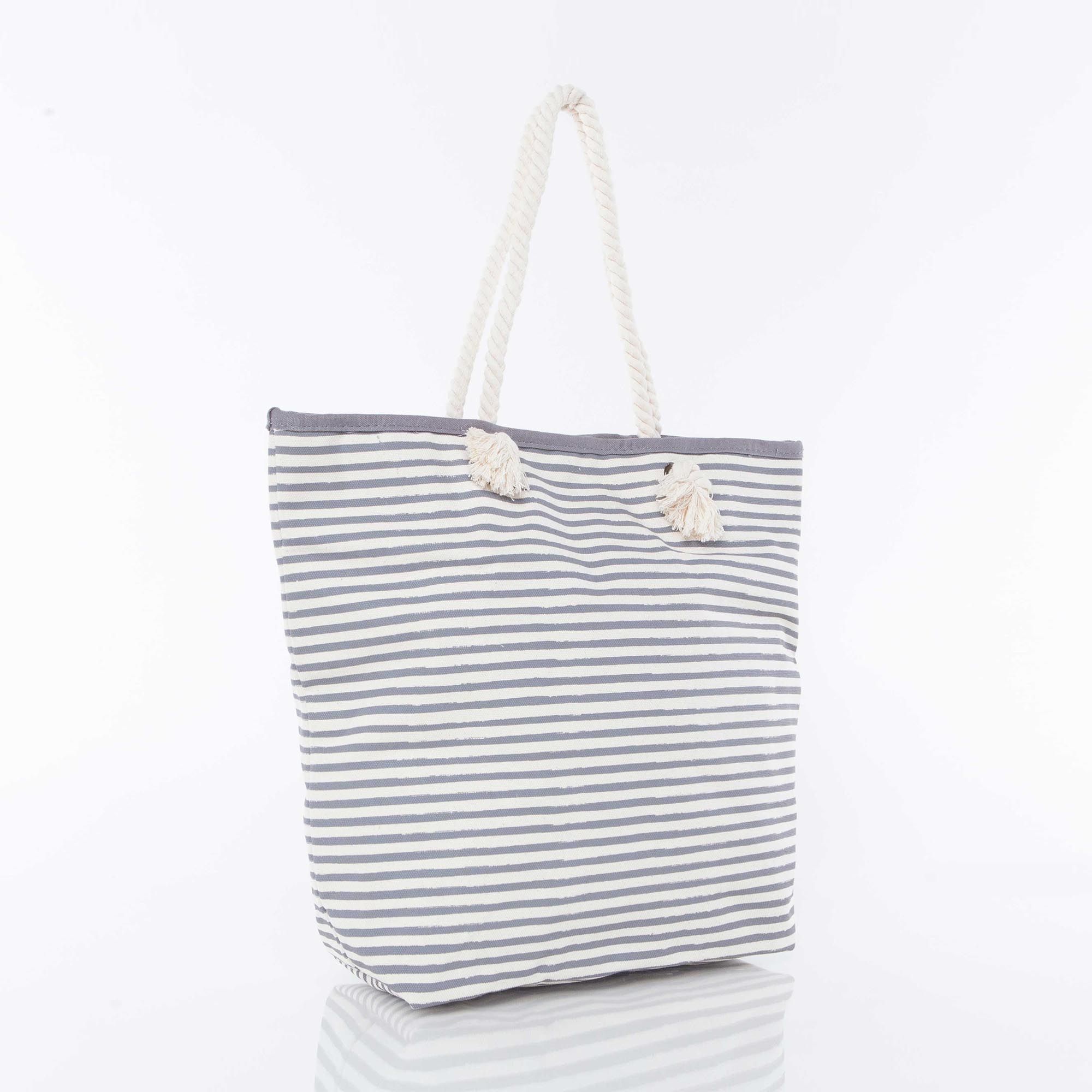 Canvas Knotted Rope Totes - Navy, Pink | CB Station