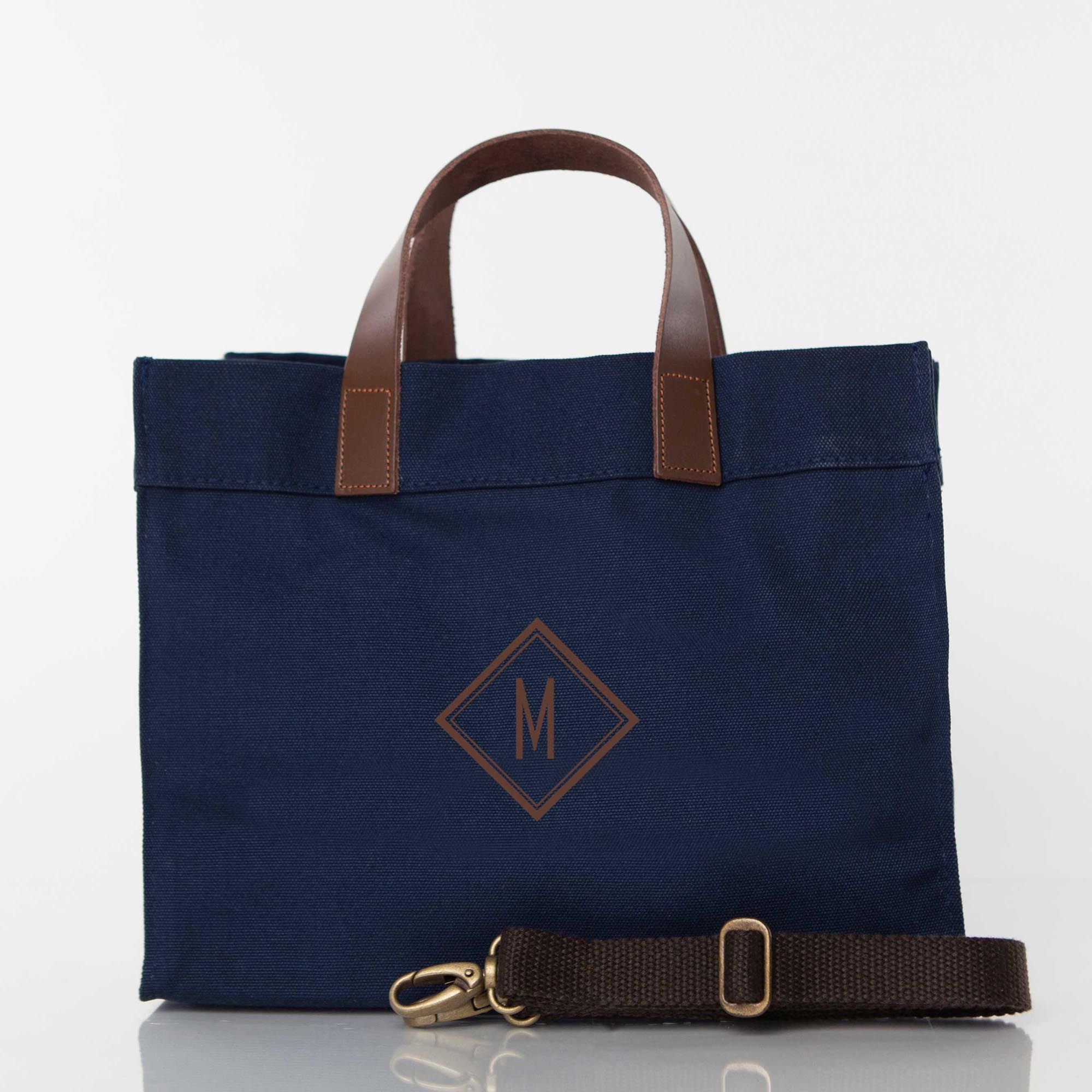 Canvas Mini Advantage Bags in Natural, Navy| CB Station