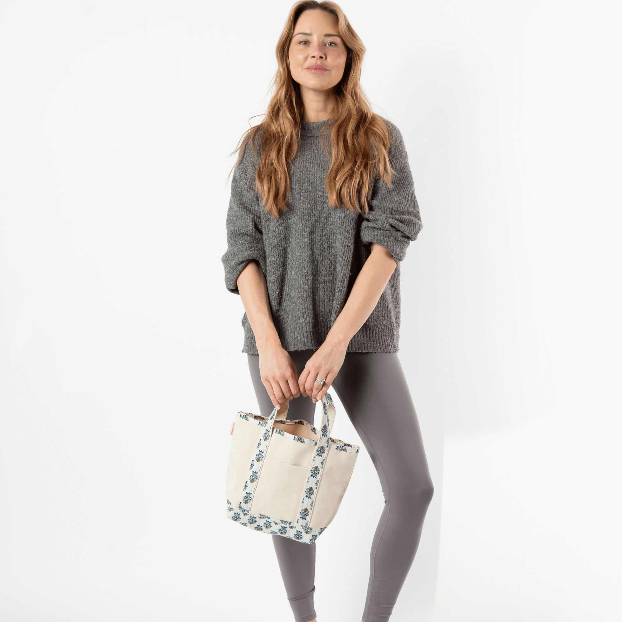 Block Print Handy Open Tote – Stylish & Functional | CB Station
