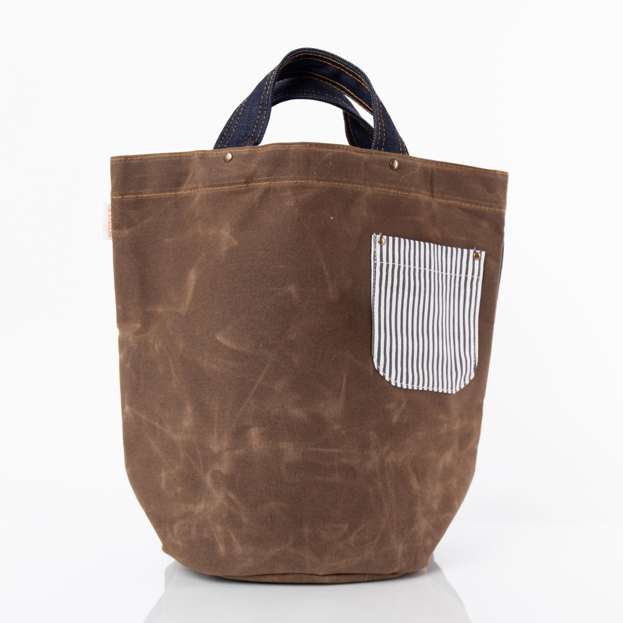 Wholesale Heritage Waxed Bucket Tote | Rugged Open Top Denim Bags