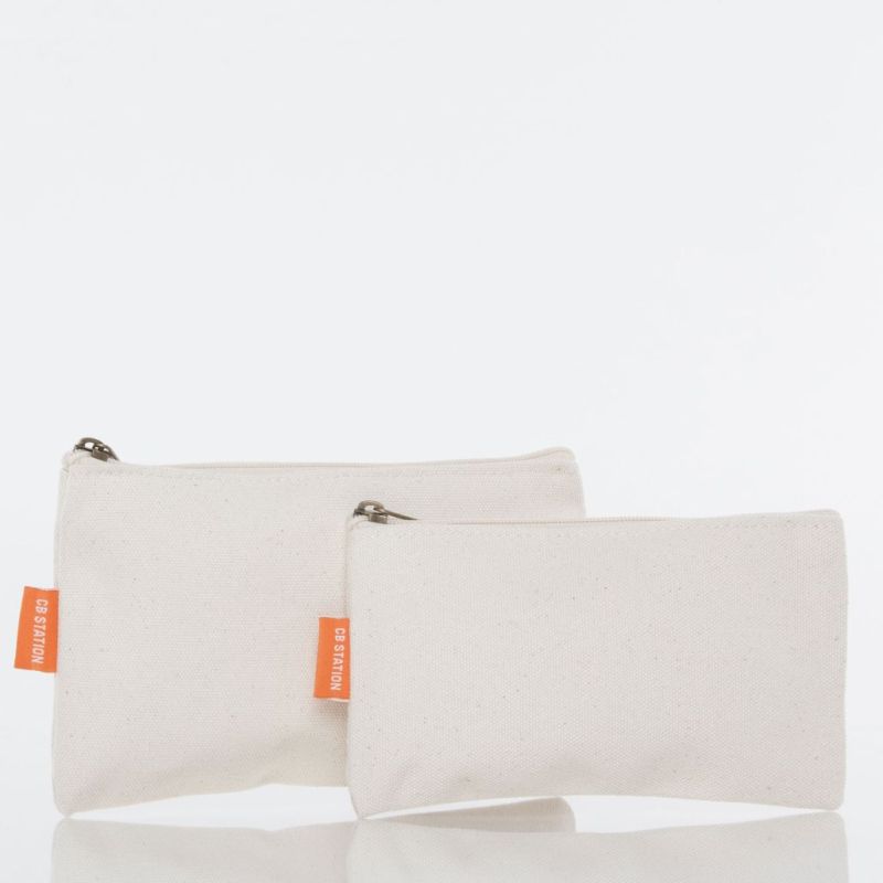 Canvas Zip Bags in Natural and Jute CB Station
