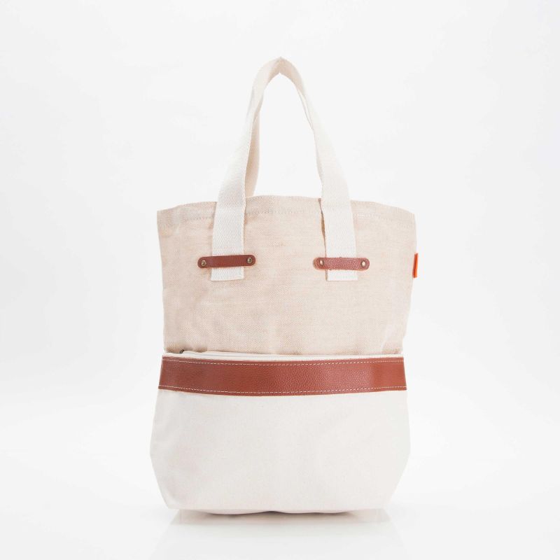 Jute and Canvas Tote