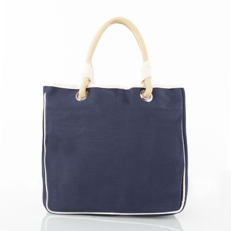 バッグ House on the Hill Parent Bag Navy Stripe Canvas Rope Totes in Navy, Black, Green | CB Station