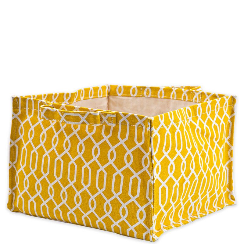 Square Storage Bin Loop Chain Yellow