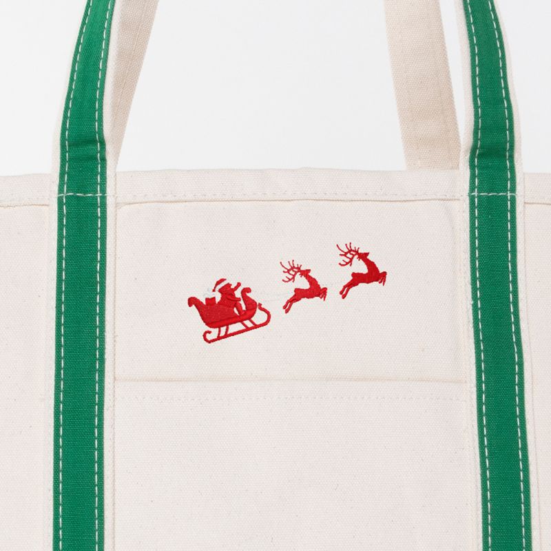 Emerald Large Classic Tote - Santa & Reindeer