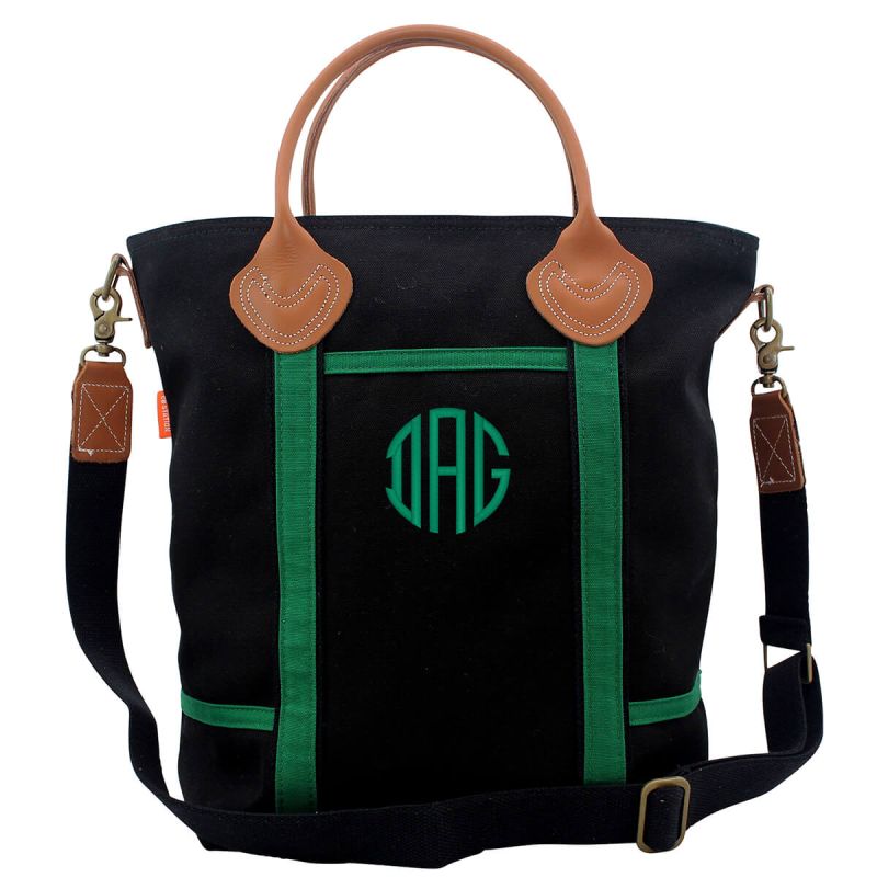 Flight Travel Bag Solid Black & Emerald