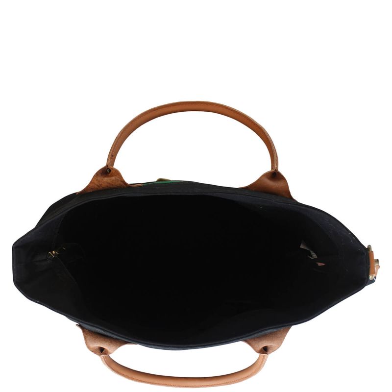 Flight Travel Bag Solid Black & Emerald