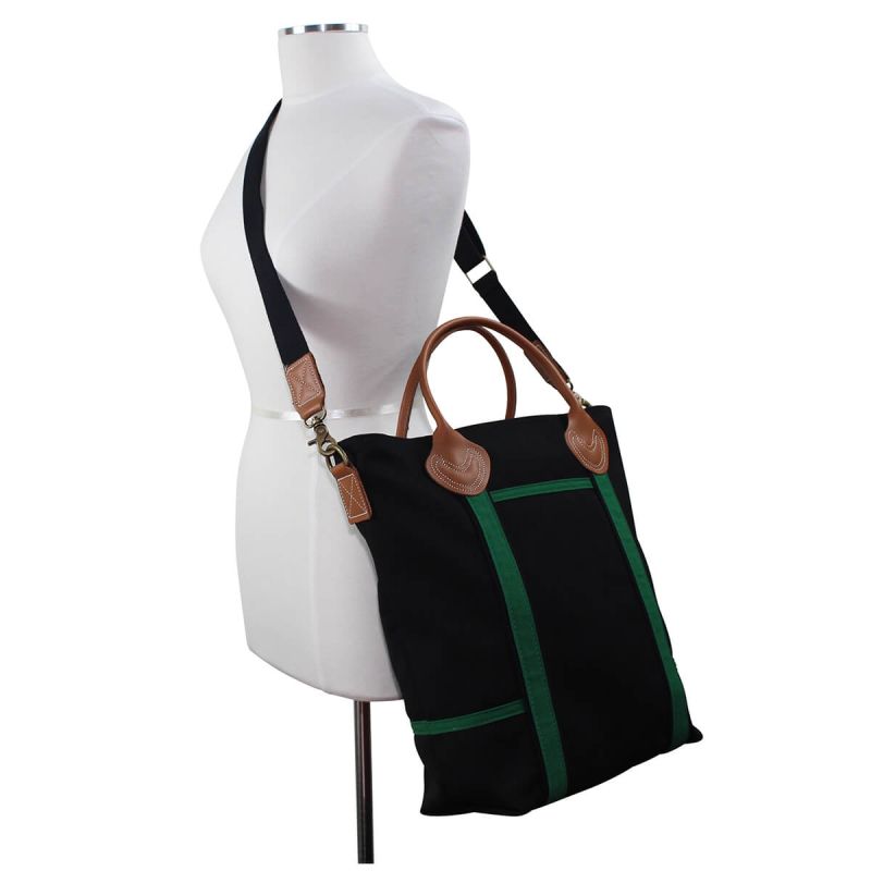 Flight Travel Bag Solid Black & Emerald