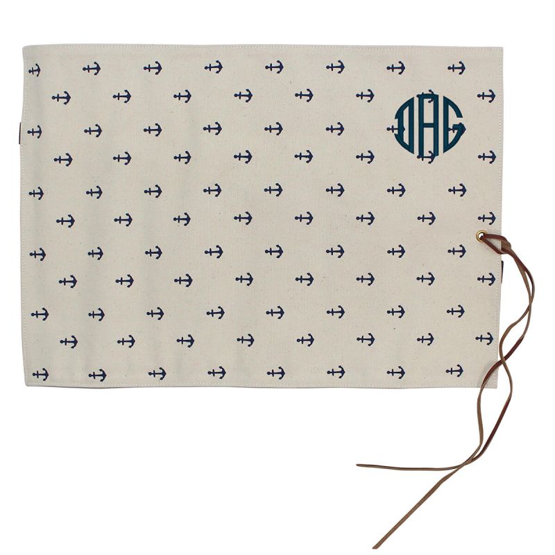 Utility Roll Organizer Navy Anchors