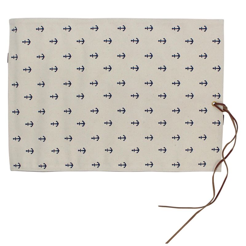 Utility Roll Organizer Navy Anchors