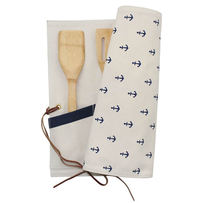 Utility Roll Organizer Navy Anchors