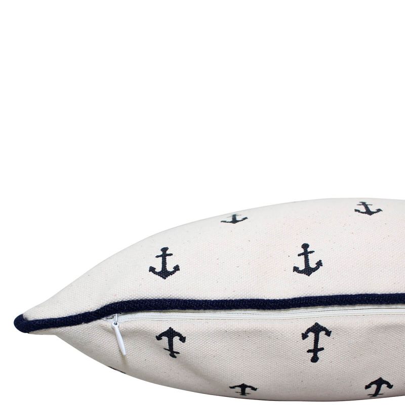 Pillowcase Navy Anchors 12 x 12