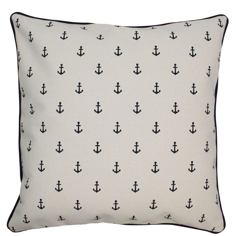 Pillowcase Navy Anchors 16 x 16