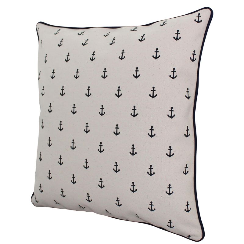 Pillowcase Navy Anchors 16 x 16