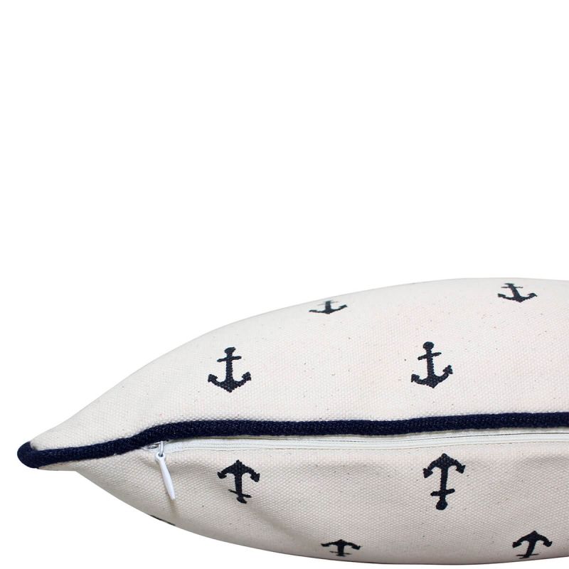Pillowcase Navy Anchors 16 x 16