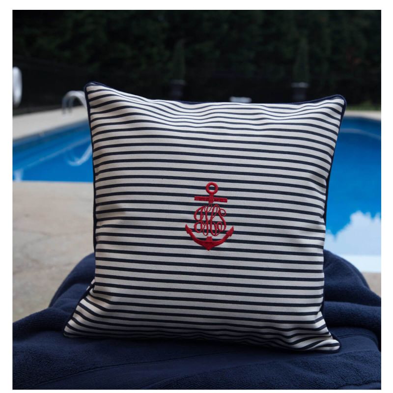Pillowcase Navy Stripes 16 x 16