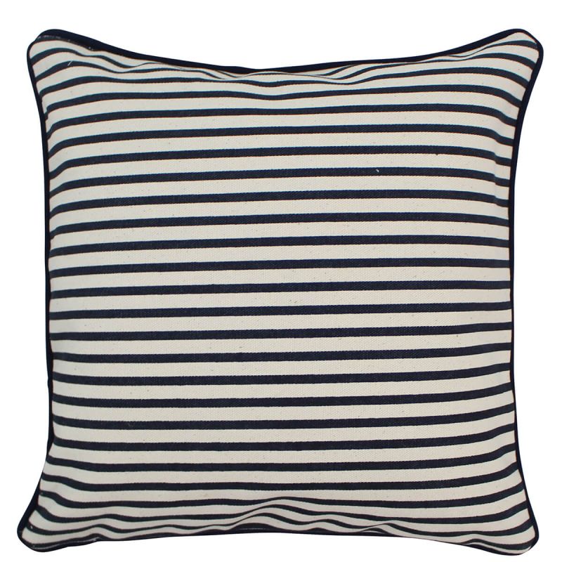 Pillow Navy Stripes With Insert 12 x 12