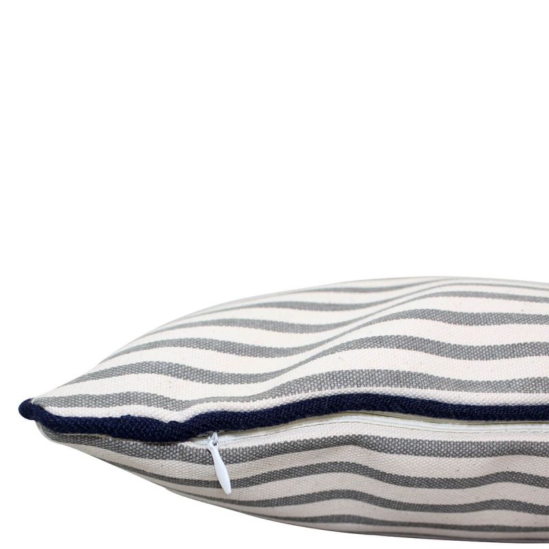 Pillow Gray Stripes With Insert 12 x 12