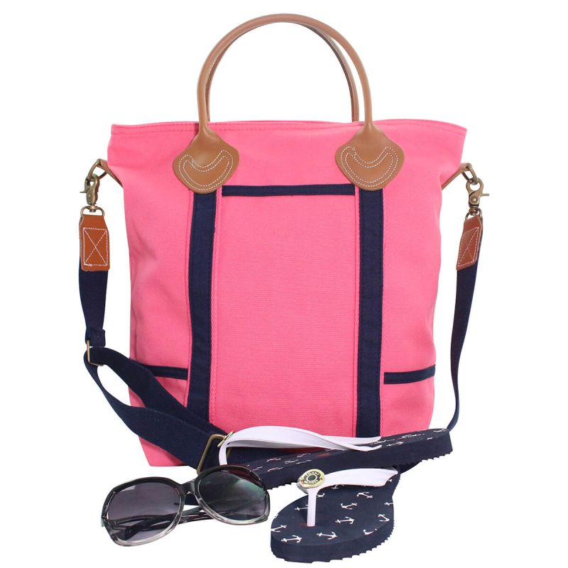 Flight Travel Bag Solid Coral & Navy