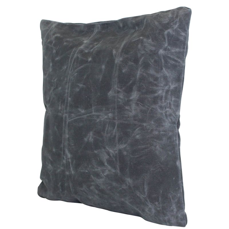 Waxed Canvas Square Pillowcase Slate 20 x 20