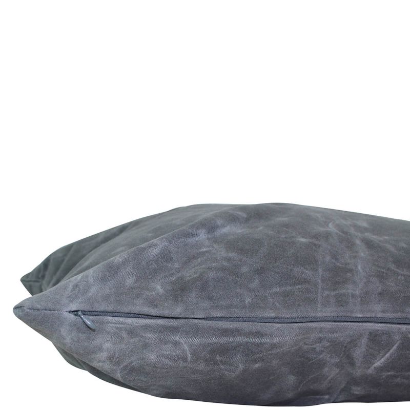 Waxed Canvas Square Pillowcase Slate 20 x 20