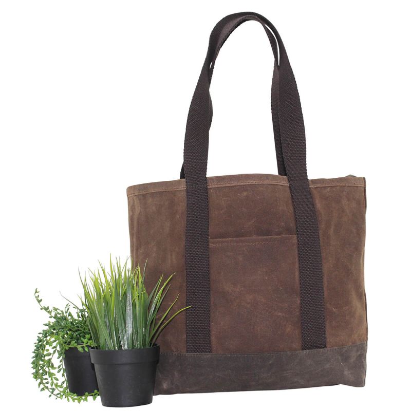 Waxed Canvas Medium Classic Tote Khaki