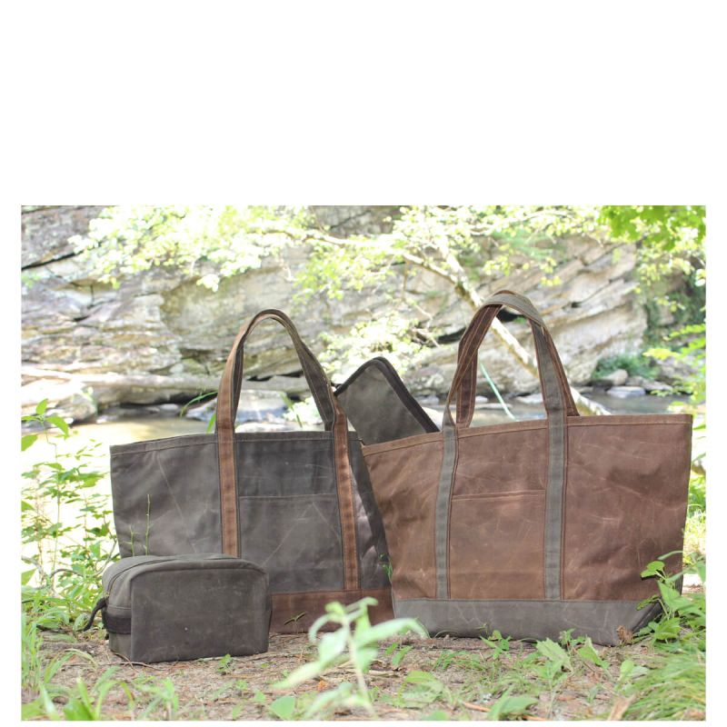 Waxed Canvas Medium Classic Tote Khaki