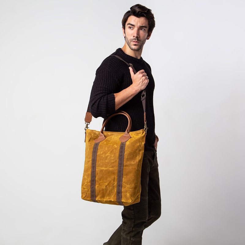 Waxed Canvas Flight Bags in Slate, Khaki, yellow, olive | CB Station