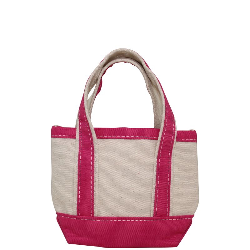 Mini Classic Tote Natural & Pink