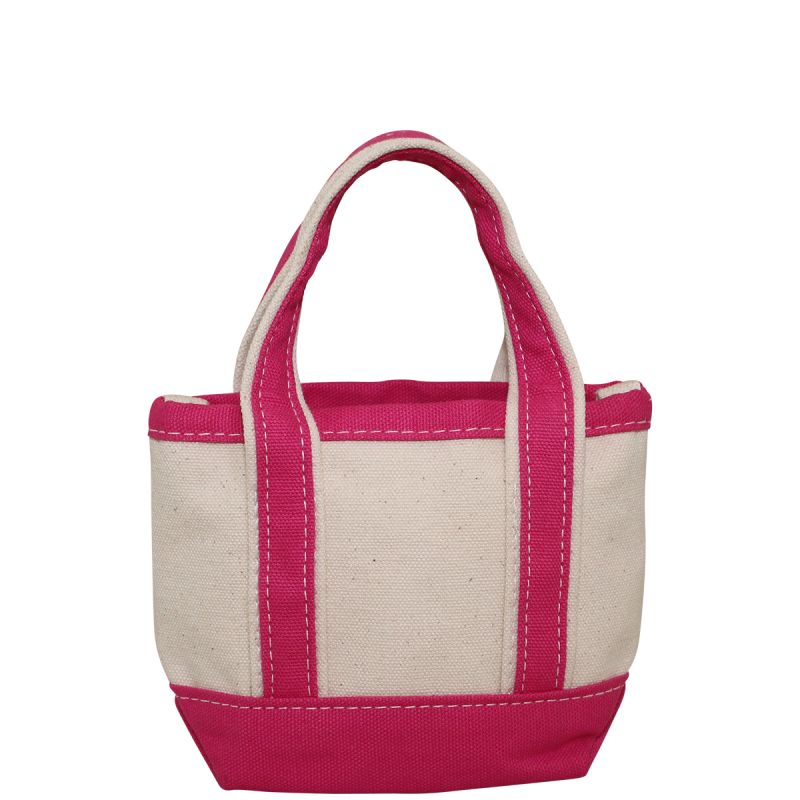 Mini Classic Tote Natural & Pink