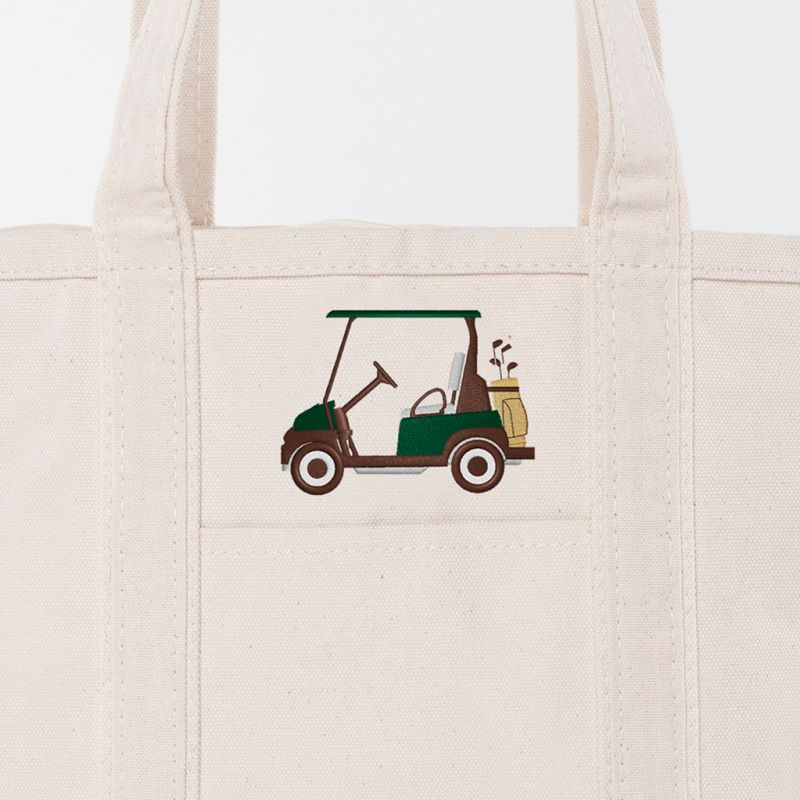 Natural Medium Classic Tote - Golf
