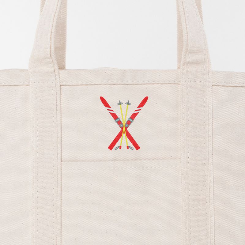 Natural Medium Classic Tote - Ski