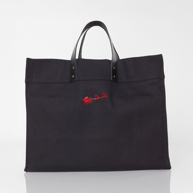 Solid Black Advantage Bag - Santa & Reindeer