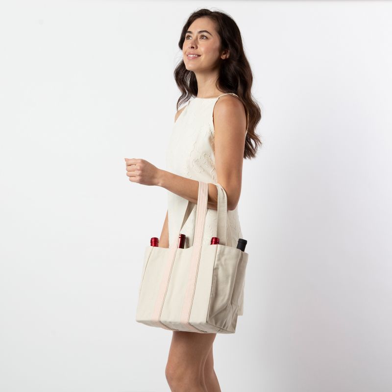 Navy Four Bottle Wine Carrier - Nutcracker