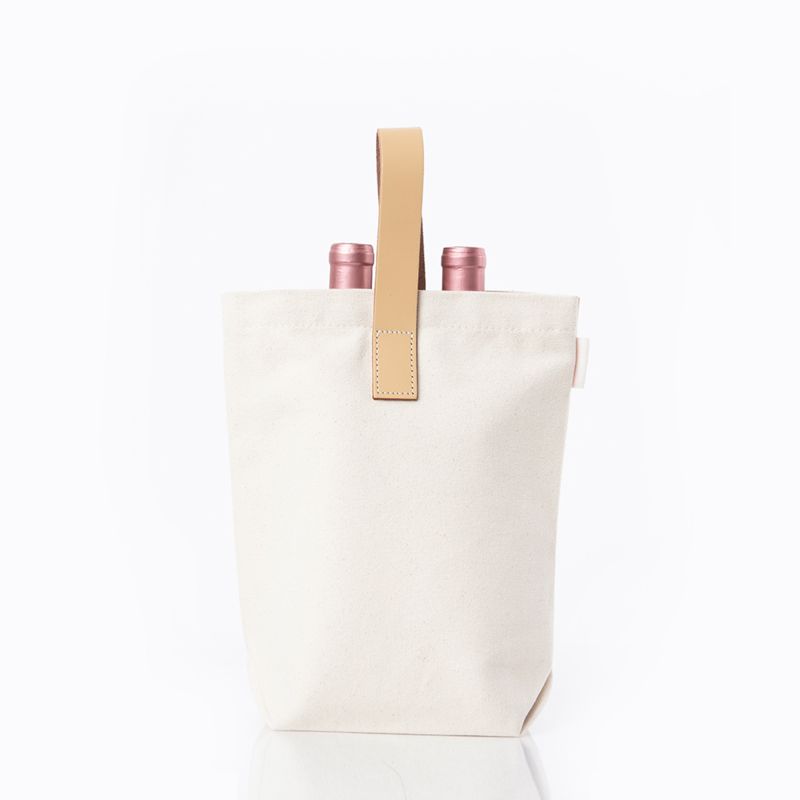 Leather-Grip Wine Carrier for Two Bottles - Ski