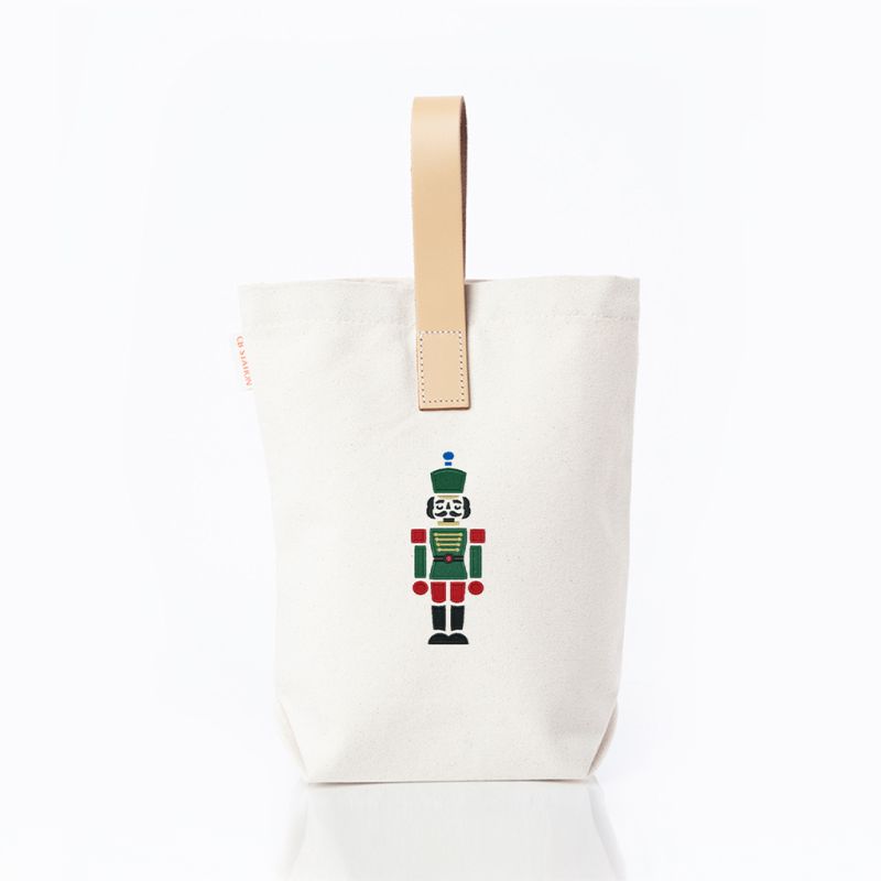 Leather-Grip Wine Carrier for Two Bottles - Nutcracker
