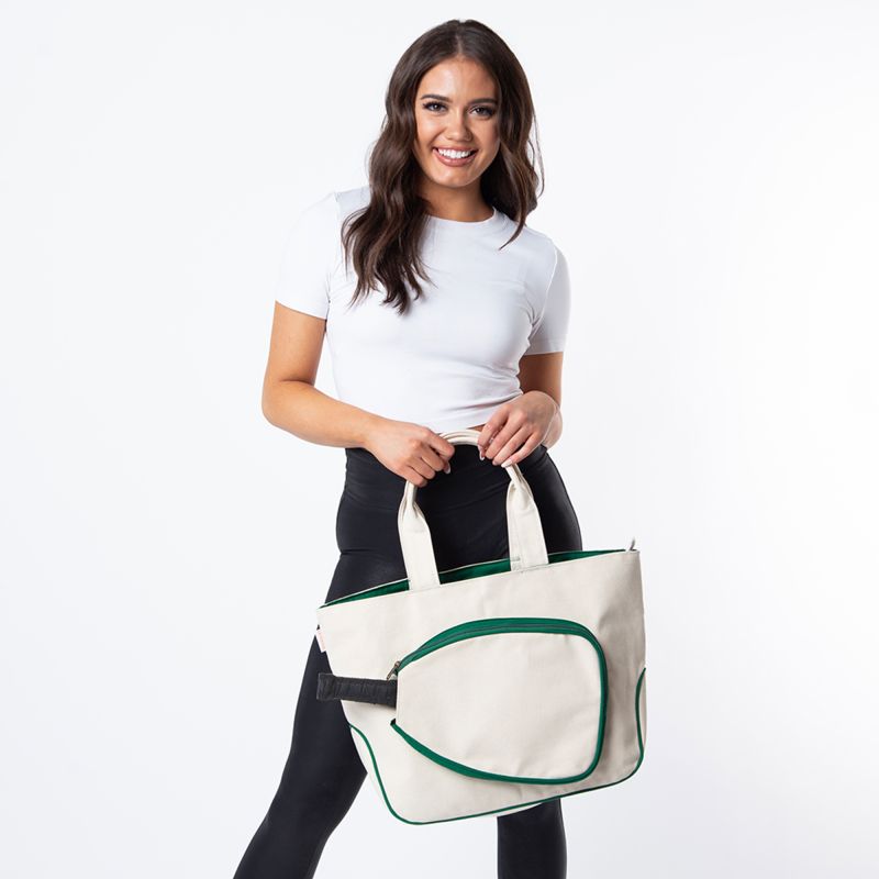 Natural & Emerald Pickleball Bag - Pickleball
