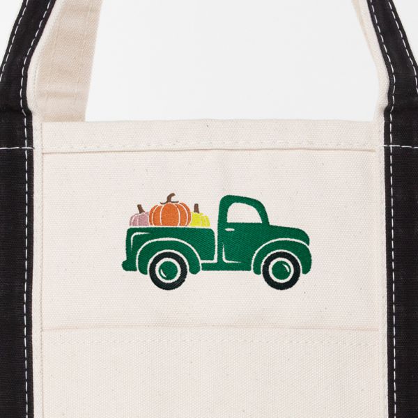 Black Large Classic Tote - Fall Truck