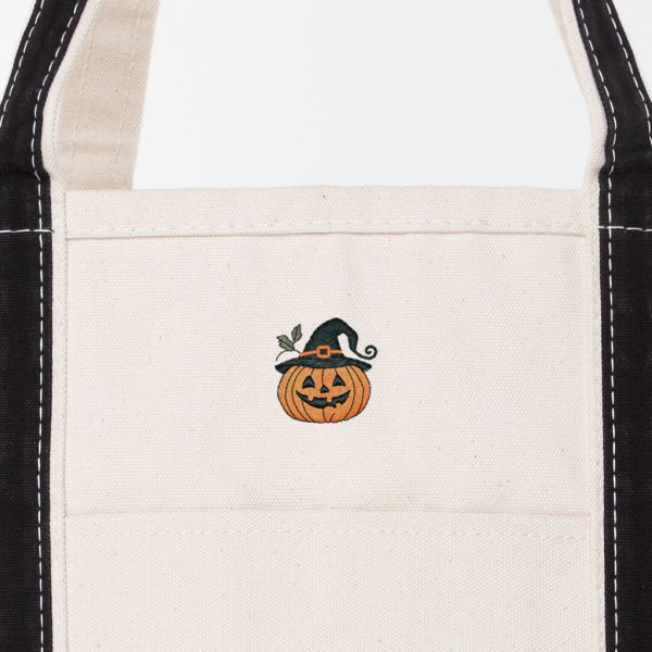 Black Large Classic Tote - Pumpkin