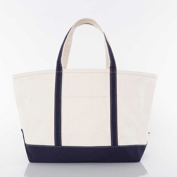 Large Size Tote Bag - Black - Front