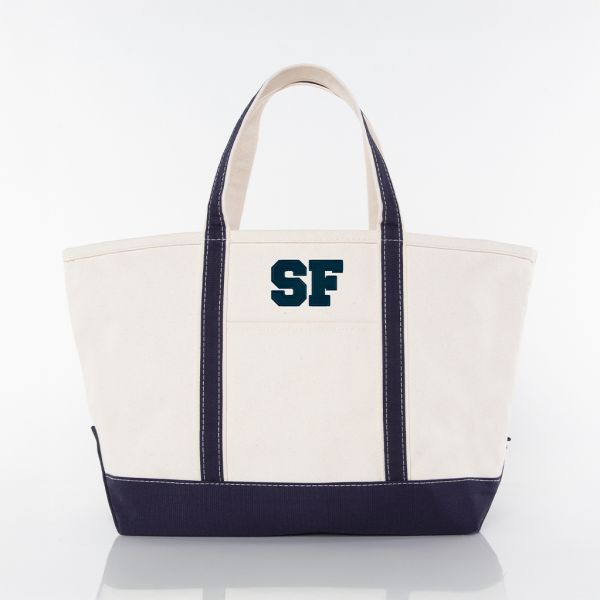 Navy Large Classic Tote - SF