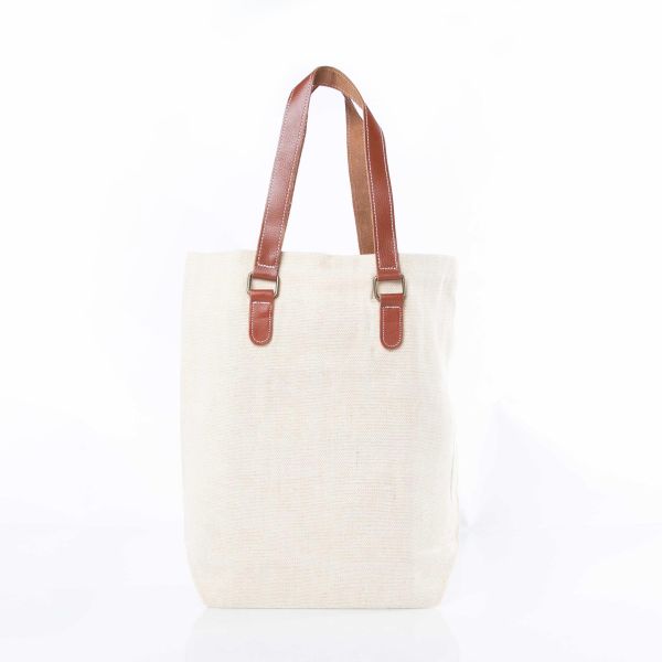 Jute and Leather Tote